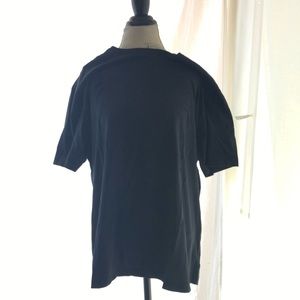 NWT Lands'end 🐰 Black Crew Neck Plain T-Shirt Tee